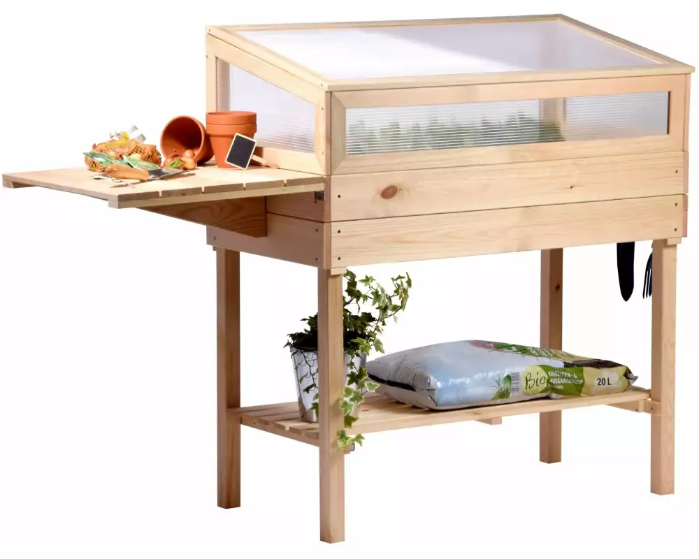 dobar Erhöhtes Frühbeet mit Aufsatz aus Holz