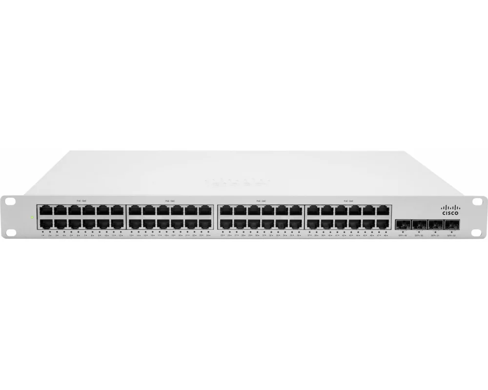 CISCO Meraki MS350-48 Switch, 48 Port GigE 4 Port 1G/10G SFP+ 2x Stack port,L3 Cloud Managed