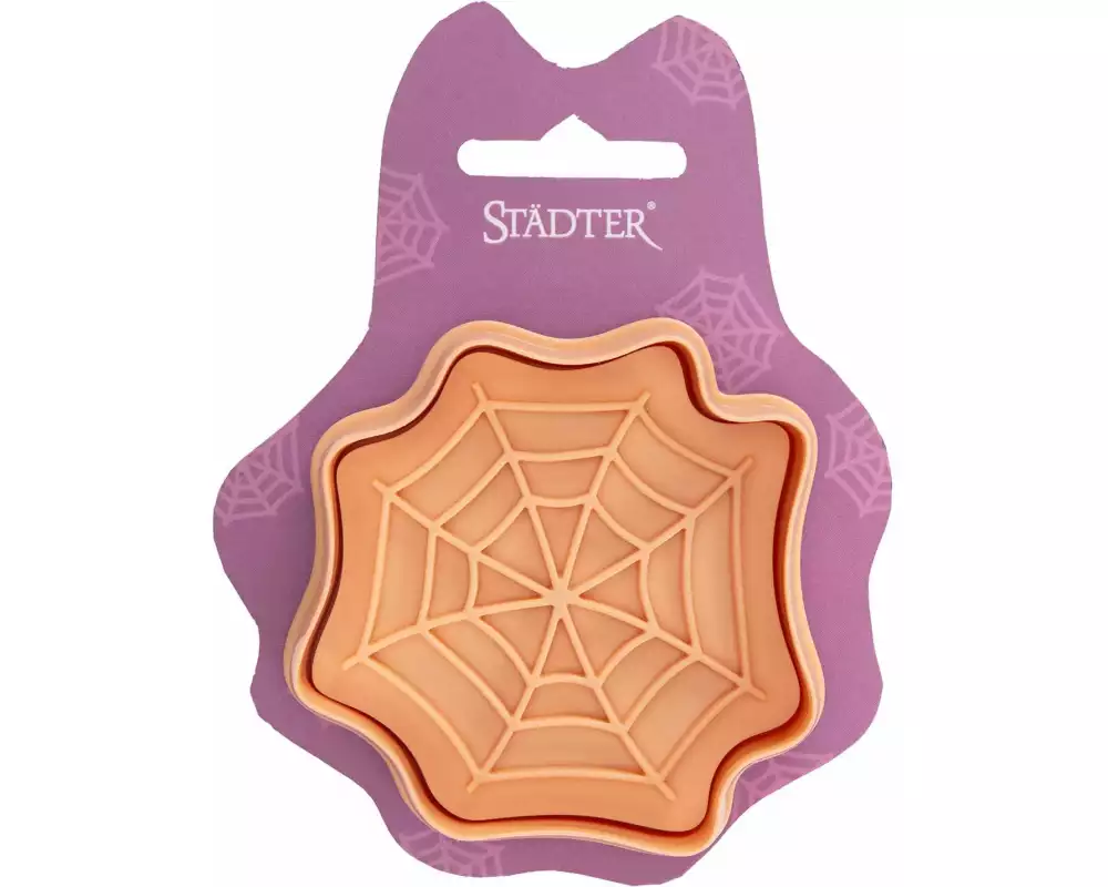 Städter Präge-Ausstecher Spinnennetz 4.3 x 7 cm, Apricot