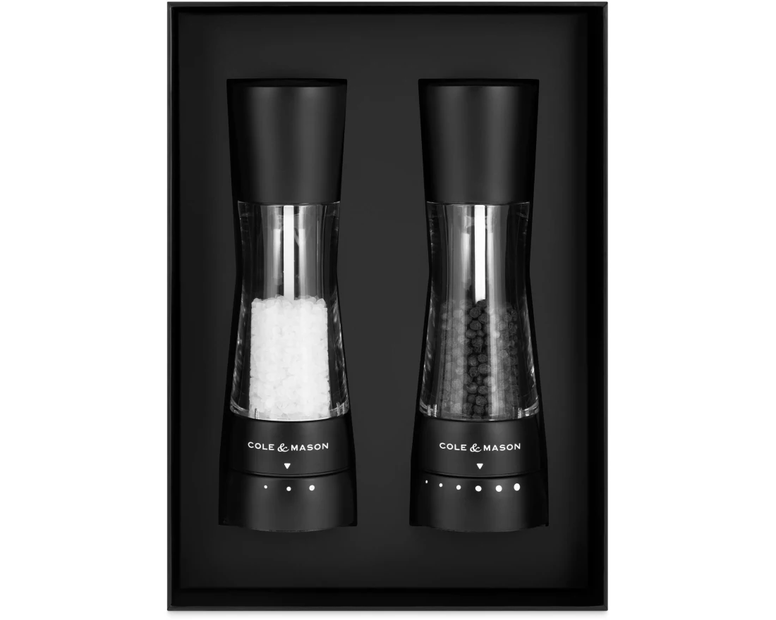 Cole&Mason Salz- und Pfeffermühle Derwent 19 cm, Schwarz matt