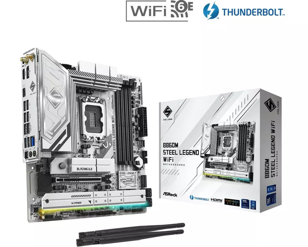 ASRock Mainboard B860M Steel Legend WF
