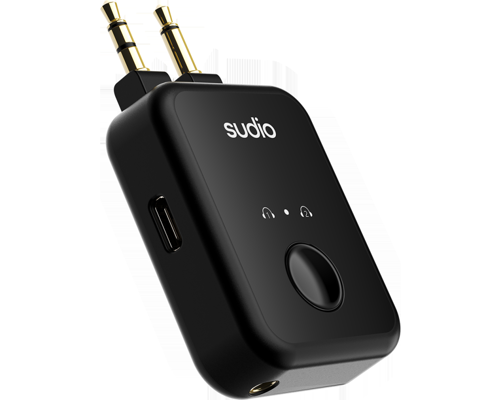 SUDIO Bluetooth Audio Transmitter FL2BLK FL2, Black