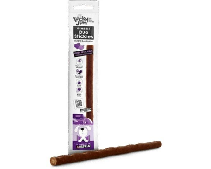 Lucky Jim Leckerli DuoStickies Huhn mit Lamm 15 g