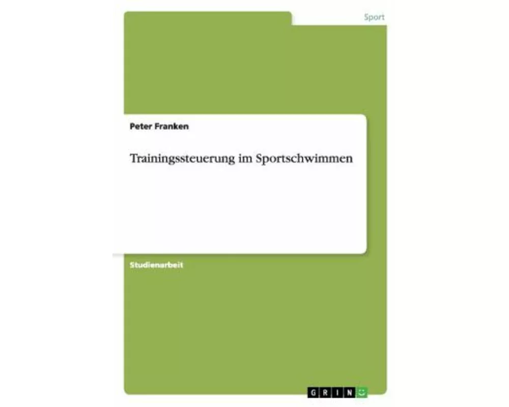 Trainingssteuerung im Sportschwimmen