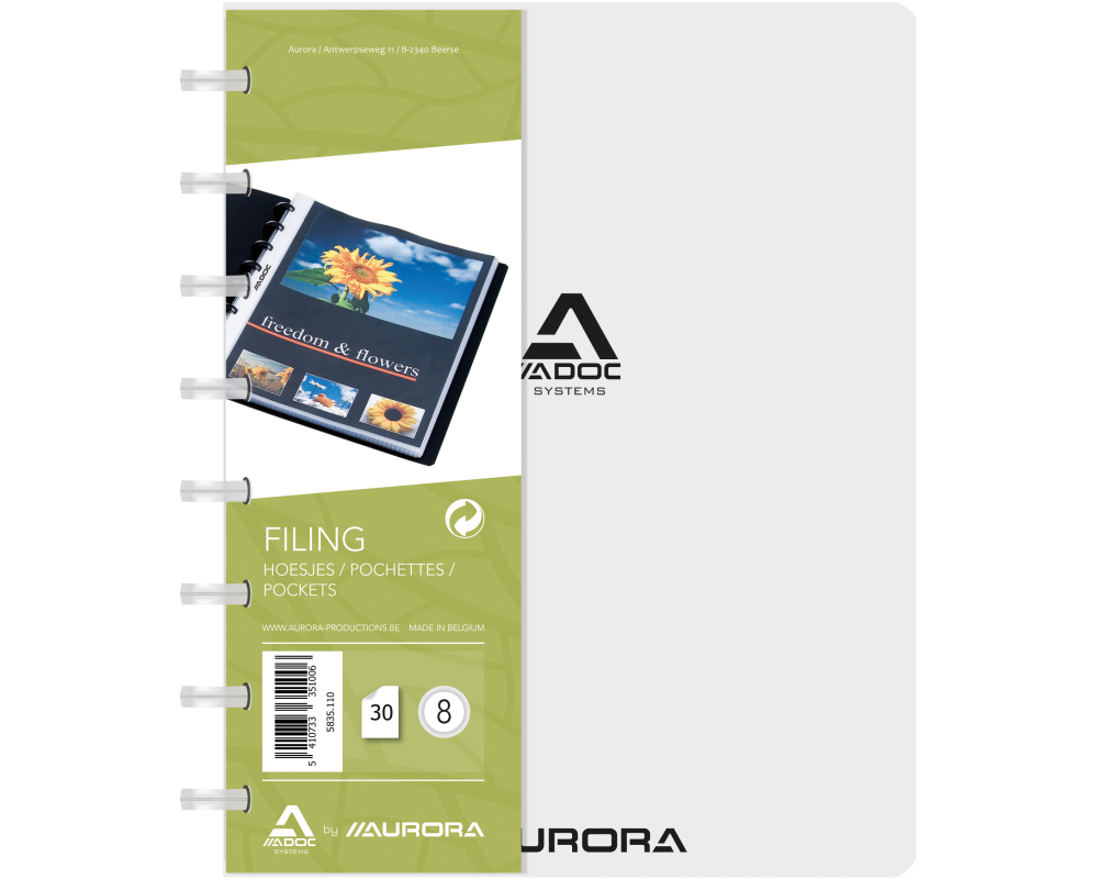 ADOC Sichtbuch Standard A5 5835.110 transparent 30 Taschen