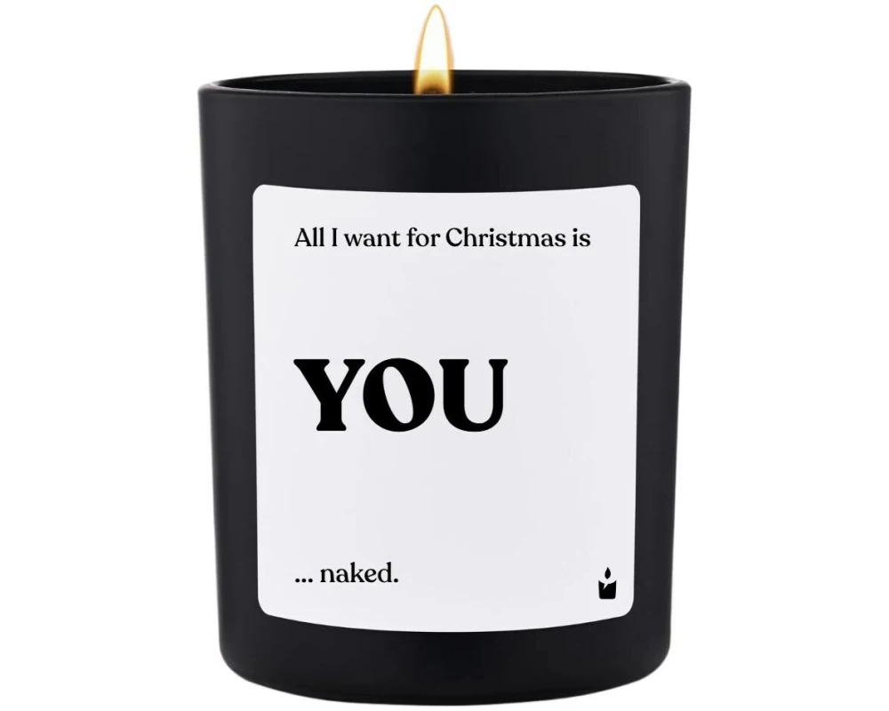 ChattyCandles Weihnachtskerze All I want for Christmas is you 6.7 x 8 cm