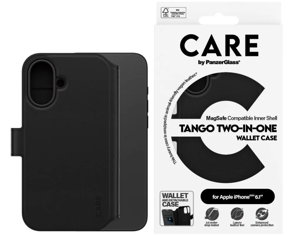CARE Back Cover Feature Tango 2-in-1 iPhone 16 Schwarz