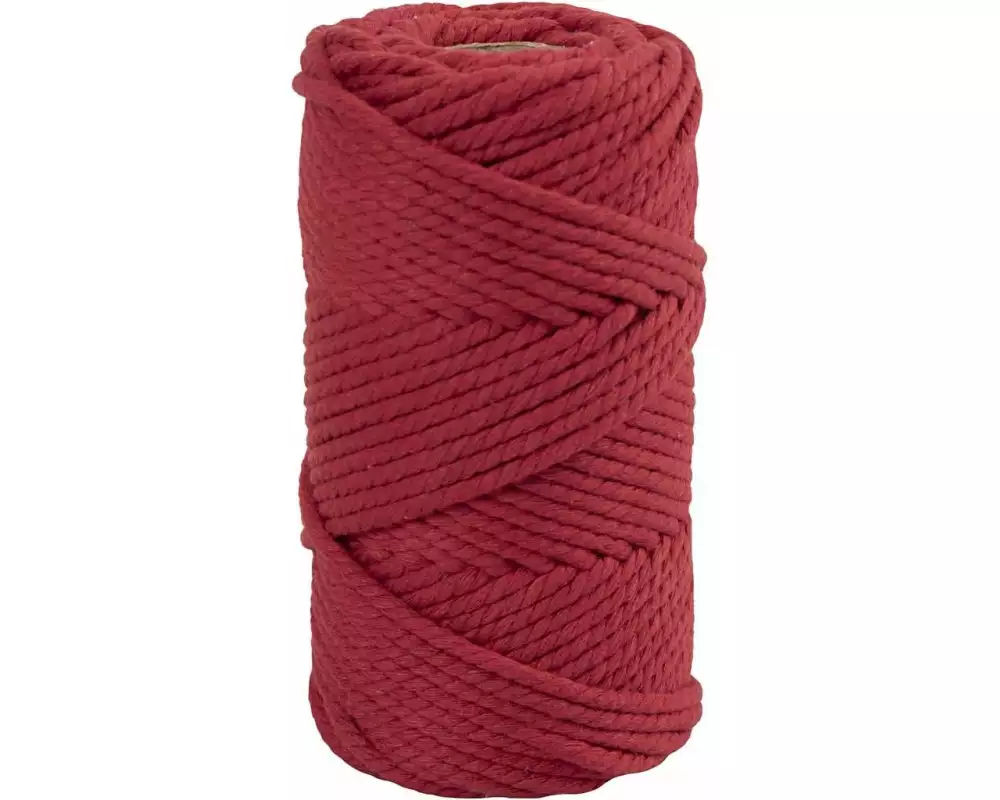 Creativ Company Baumwollgarn Macramé Kordel Rot