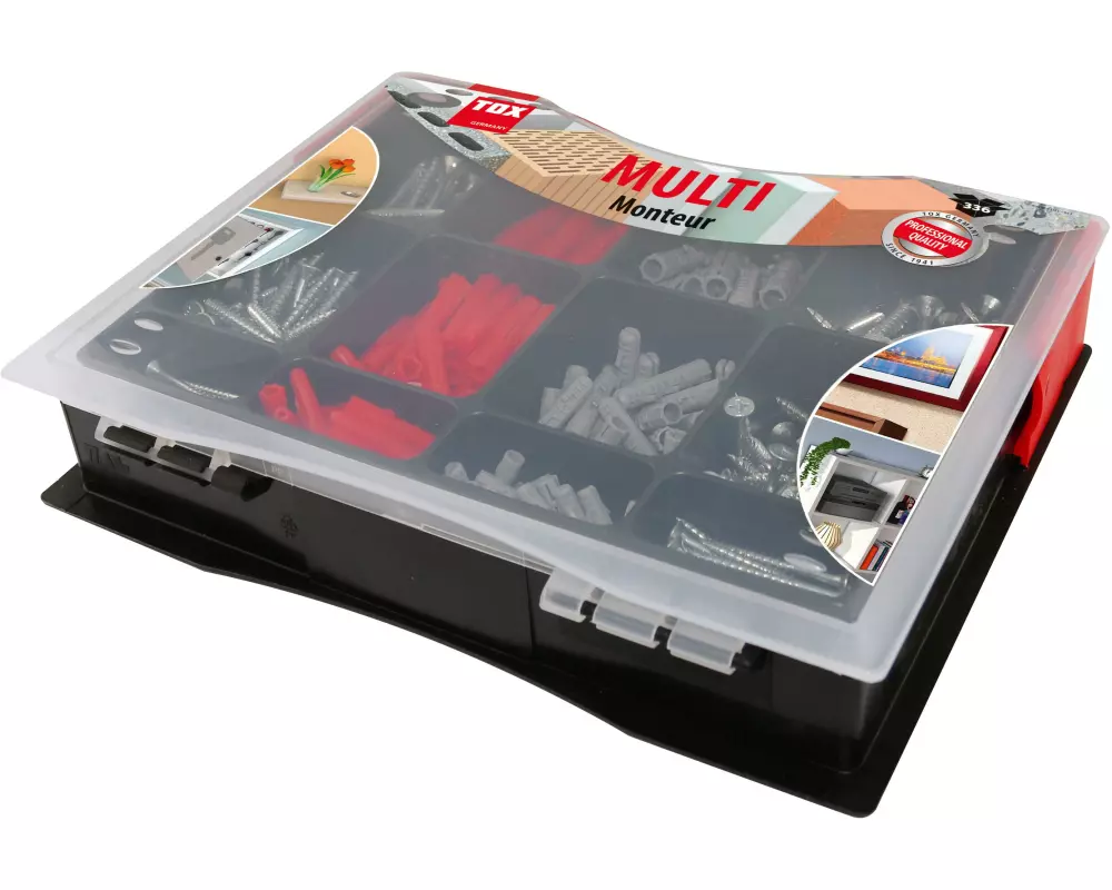 Tox-Dübel Dübel Monteur Multi Tri & Barracuda 336 Stück