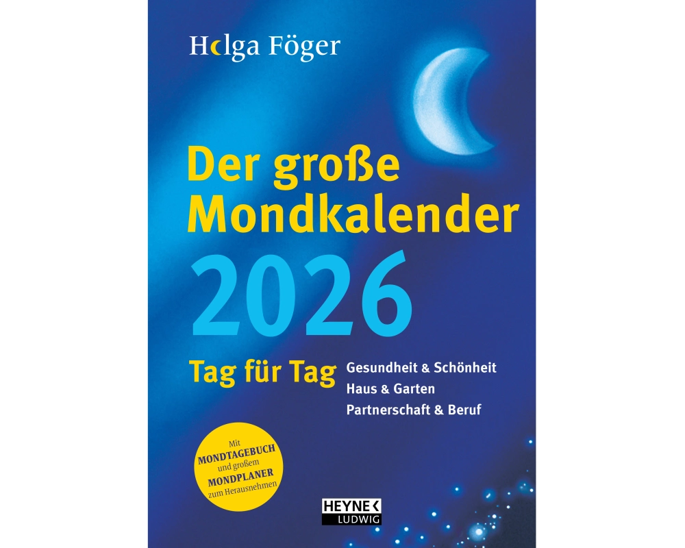 HEYNE Der grosse Mondkalender 2026 9783453239654 1T/1S DE 17x24cm