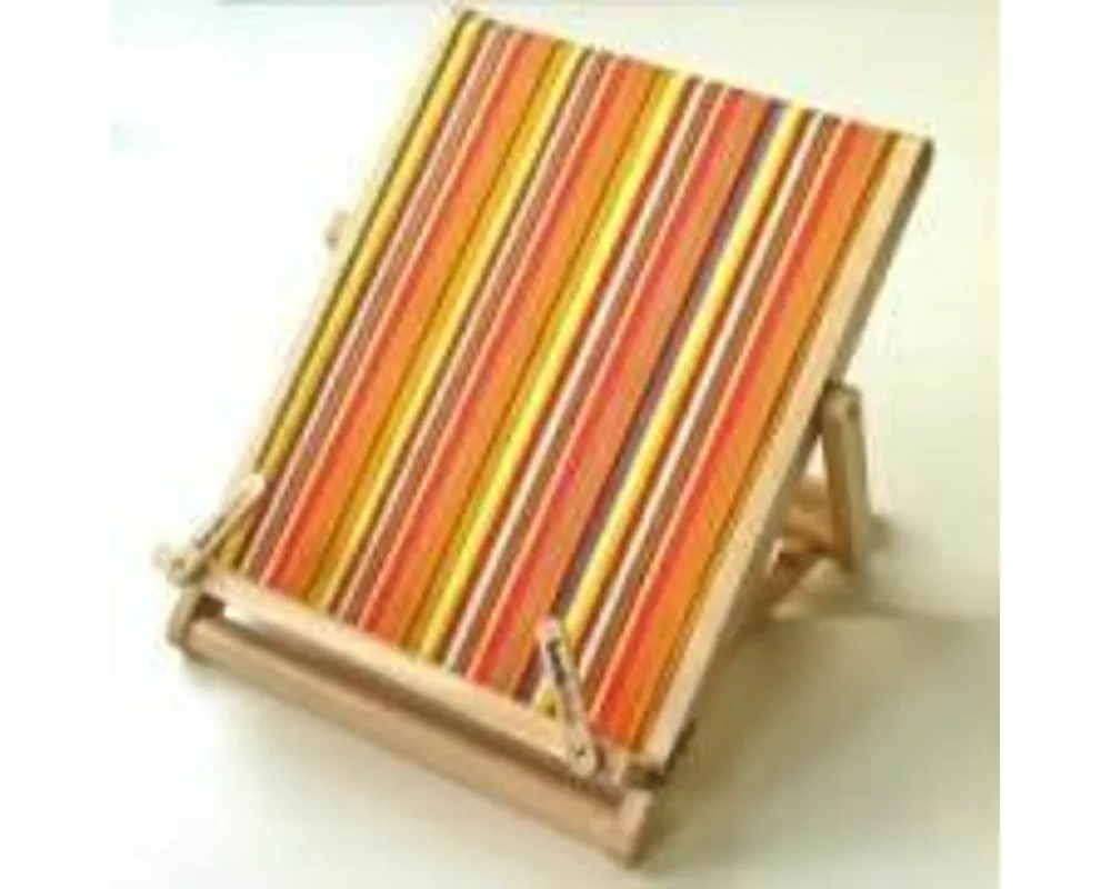Bookchair (Standard) - bunt gestreift - Buchständer aus Holz - Leseständer - Für Bücher, E-Reader und Tablets - Lesehilfe - Tablethalter Geschenk für