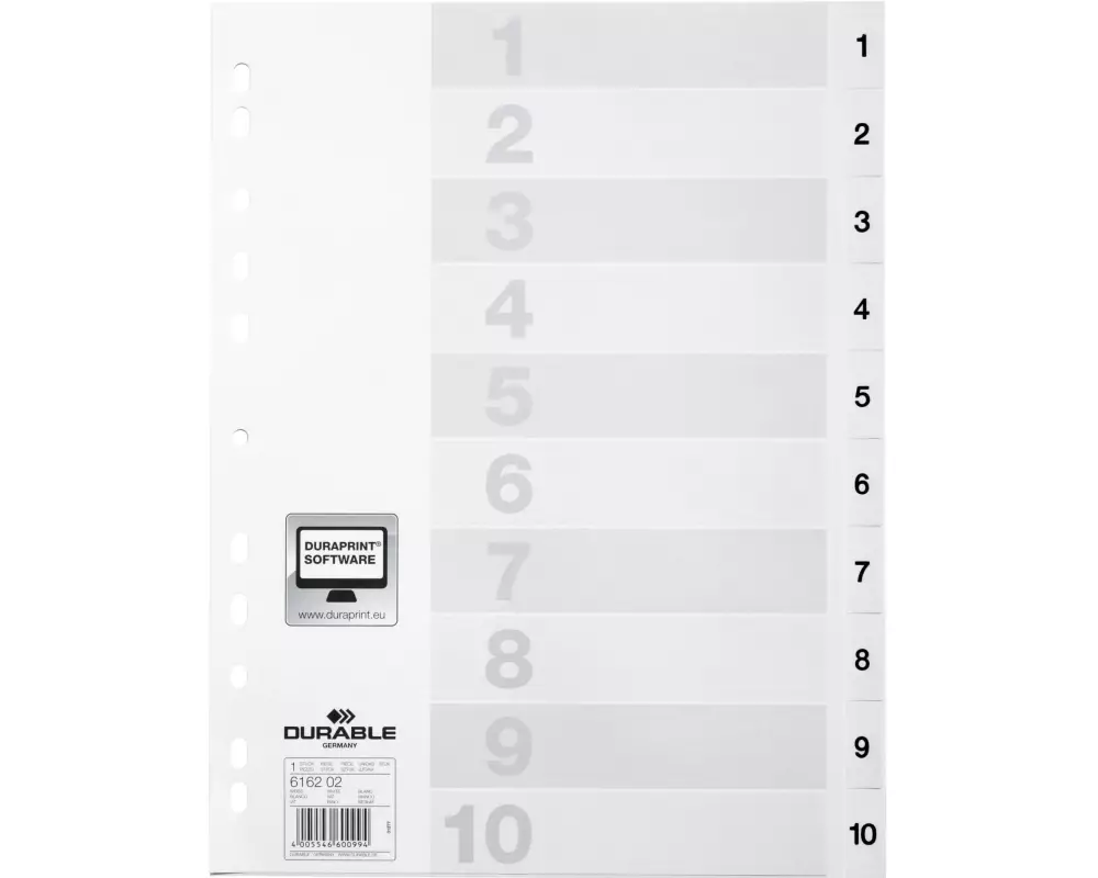 DURABLE Register A4 1-10, mit Indexblatt