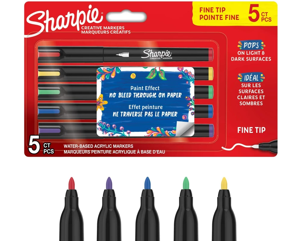 Sharpie Filzstift Acryl Fine Tip 5er-Set