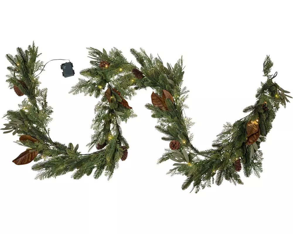 Star Trading Girlande Mixi, Indoor, Warmweiss, Grün