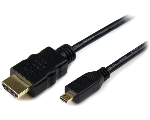 StarTech.com 3m Micro HDMI to HDMI Cable with Ethernet, 4K High Speed Micro HDMI Type-D Device to HDMI Monitor Adapter/Converter Cord
