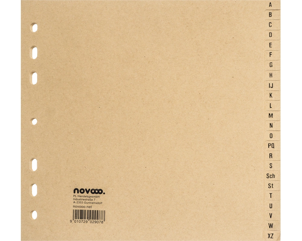 NOVOOO Kartonregister chamois 3/4 H. 40626 A-Z 24-teilig