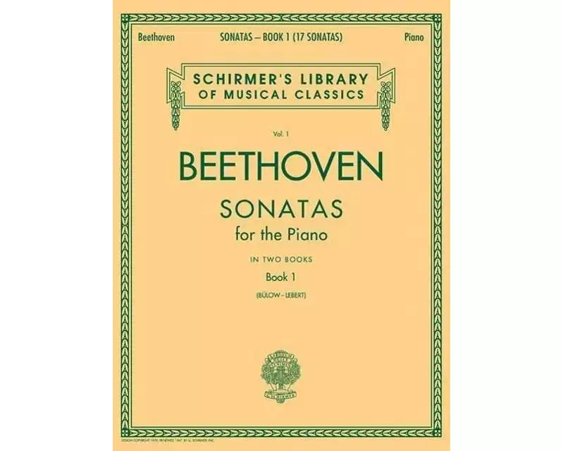 Beethoven Sonatas Book 1 Schirmer Library of Classics Vol. 1 Piano Solo Sheet Music Collection 18 Classical Piano Sonatas for Advanced Players and Mus