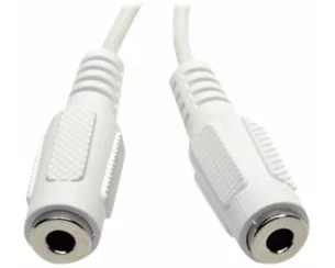 EATON TRIPPLITE 3.5mm Mini Stereo Cable adapter, Y Splitter, for Speakers and Headphones, M to 2x F, White, 6-in. 15.24cm