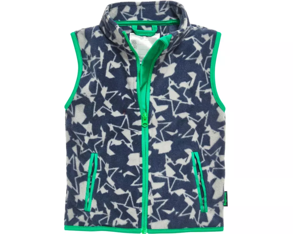 Playshoes Fleece-Weste Sterne-Camouflage Grau Gr. 140