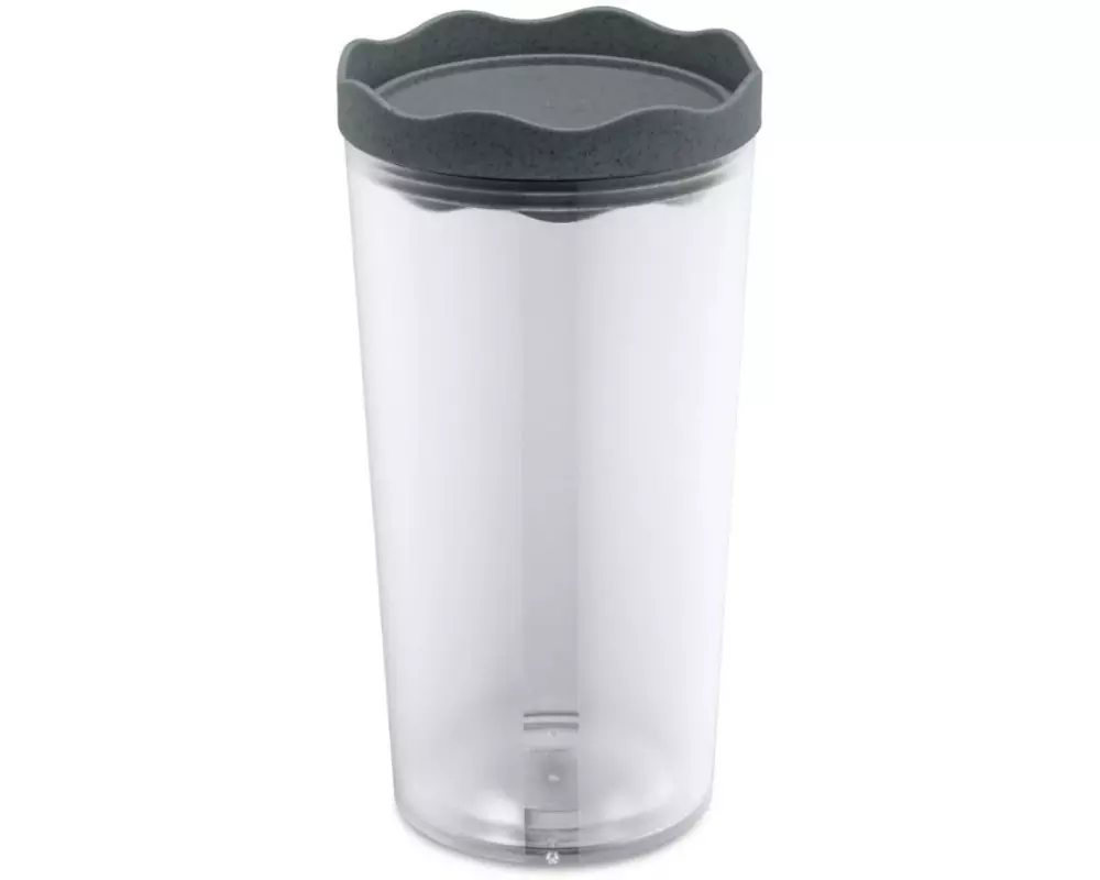 Koziol Vorratsdose Prince L 1 l, Grau/Transparent