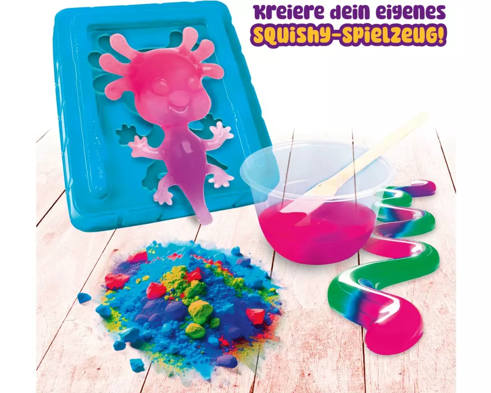 Lisciani Squish Axolotl DIY Squishy mit Pulver und Form