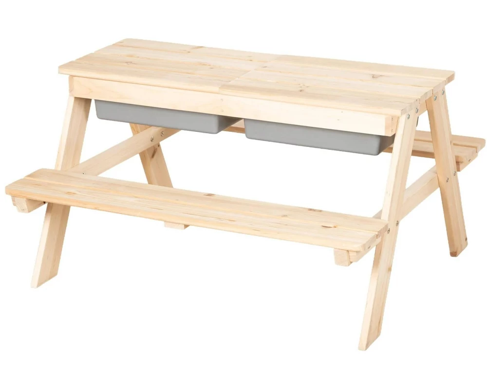 roba Spielen Massivholz mit Spielwannen natur