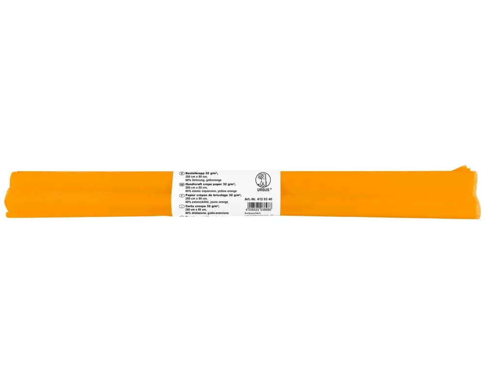 URSUS Krepppapier 50 cm x 2.5 m, 32 g/m², GelbOrange
