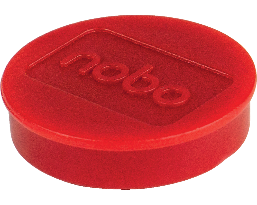 NOBO Magnet rund 32mm 1915300 rot 10 Stück