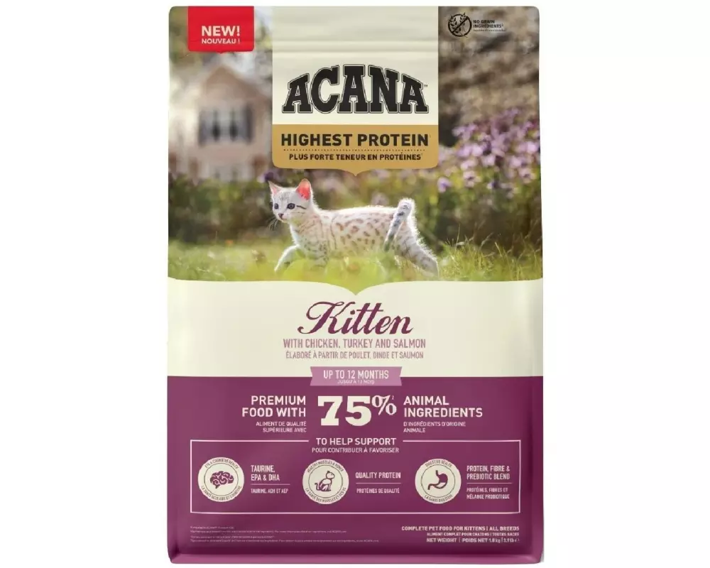 Acana Trockenfutter Kitten Huhn Truthahn Lachs 1.8 kg
