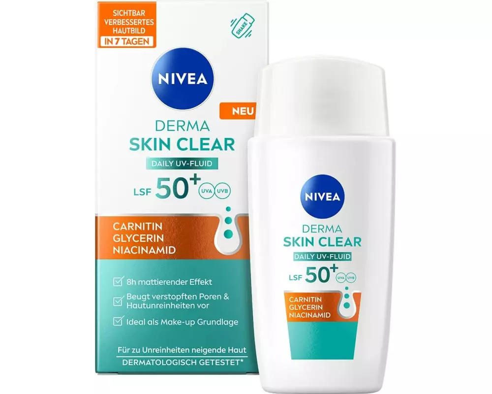 NIVEA Tagescrème Derma Skin Clear Daily UV Fluid LSF 50+ 40 ml