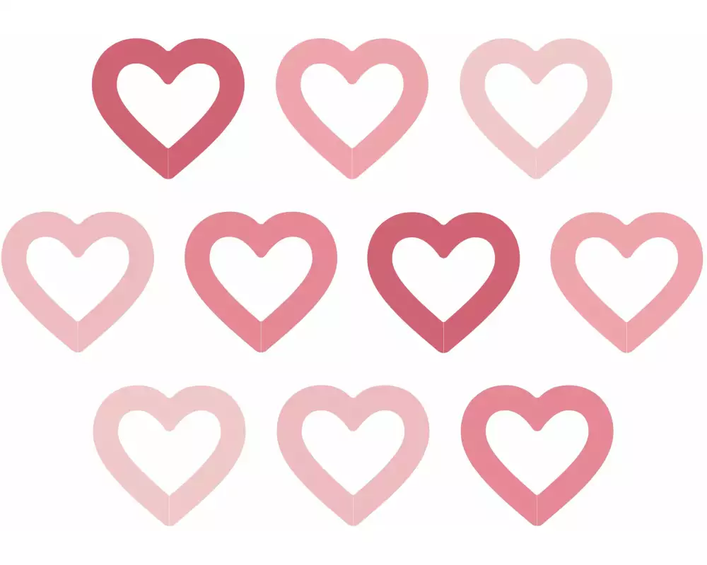 Partydeco Glasmarkierer Herz Rosa