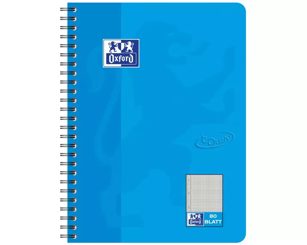 Oxford Notizheft Touch Collegeblock , B5, Kariert, Meerblau