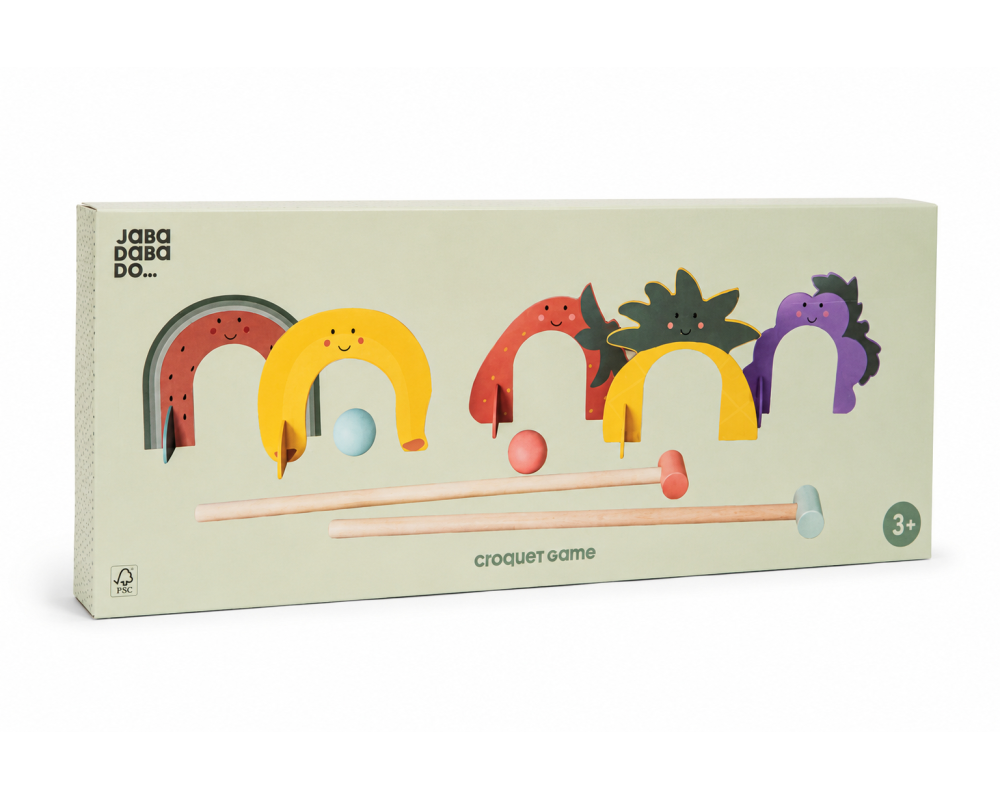 JABADABADO Cricketspiel-Set Früchte C2584 9-teilig