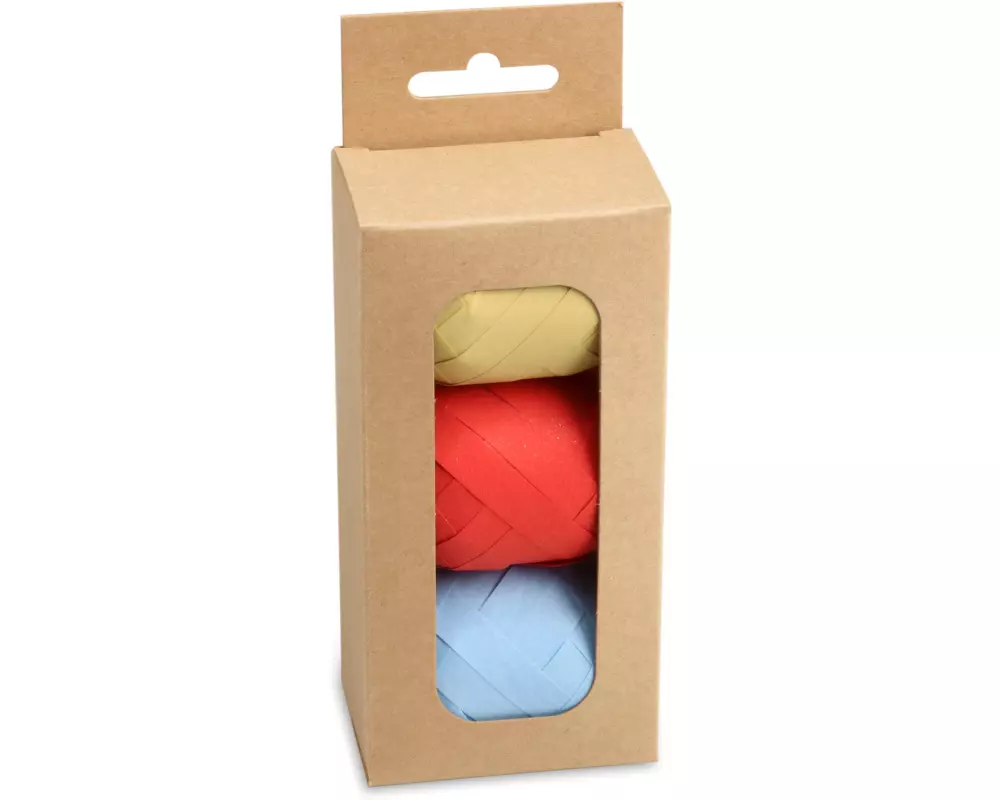 Pattberg Geschenkband Opak Matt 3 x 10 m , Mehrfarbig