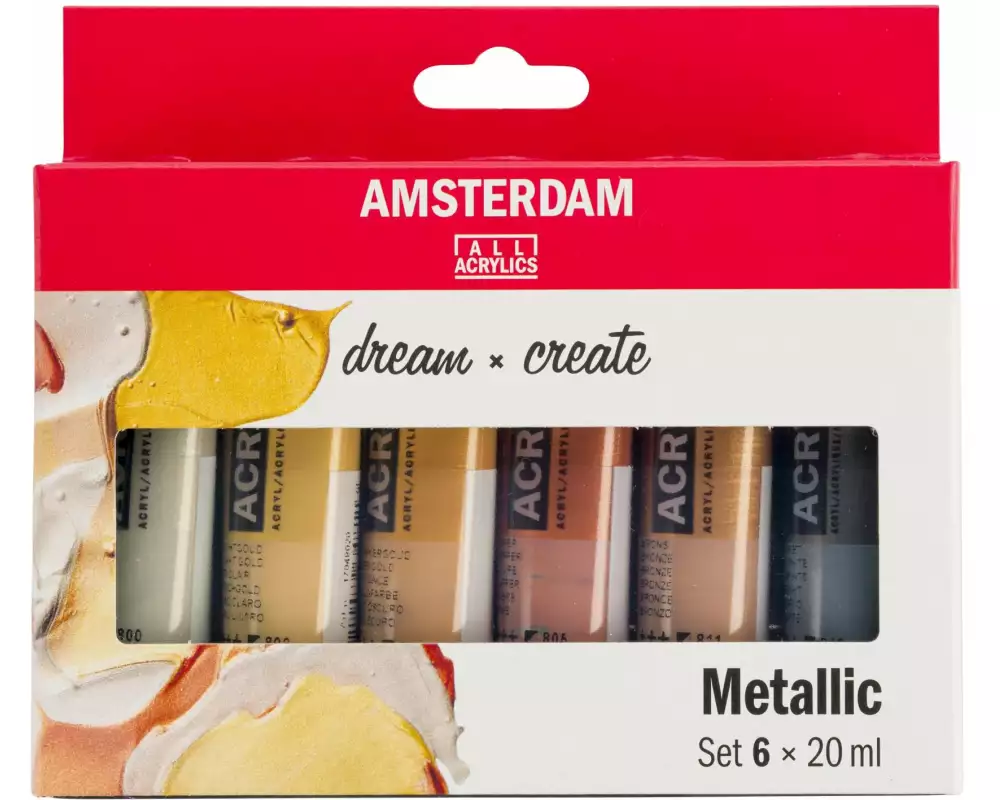 Amsterdam Acrylfarbe Metallic 6 Tuben à 20 ml