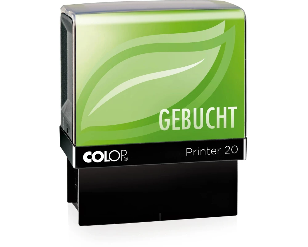 Colop Wort- und Datumsstempel Green Line «GEBUCHT», Rot