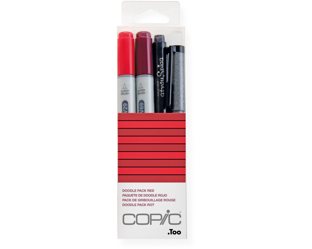 COPIC Marker Ciao 22075641 Doodle pack Red 4 Stück