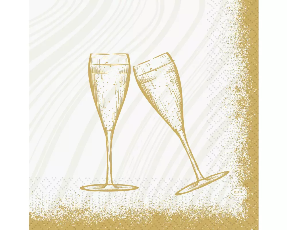 Duni Weihnachtsservietten Sparkly Cheers, 33 x 33 cm, 50 Stück