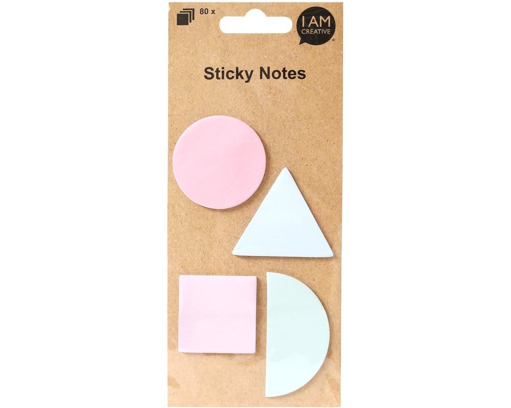 I AM CREATIVE Haftnotizen MAA4086.82 Formen, pastell 4x20 Blatt