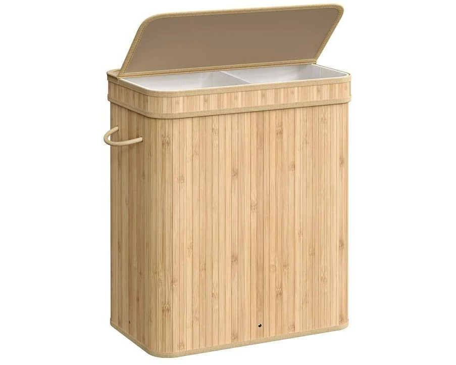 Songmics Bambus-Wäschekorb 100 l, Bambus