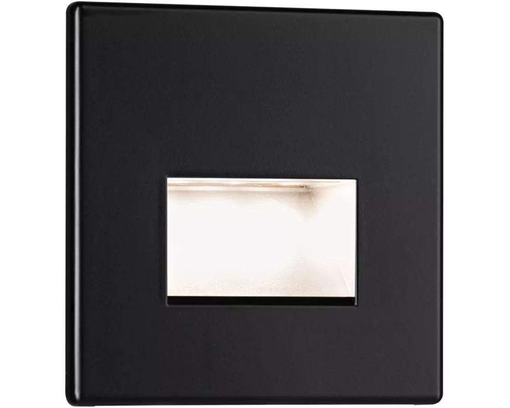 Paulmann Wandeinbauleuchte LED Edge Quadro, 1.2W, 2700K, Schwarz