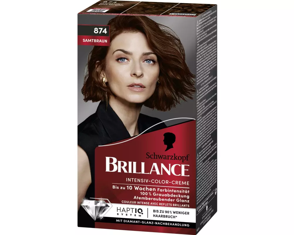 Schwarzkopf BRILLANCE Haarcoloration 874 Samtbraun