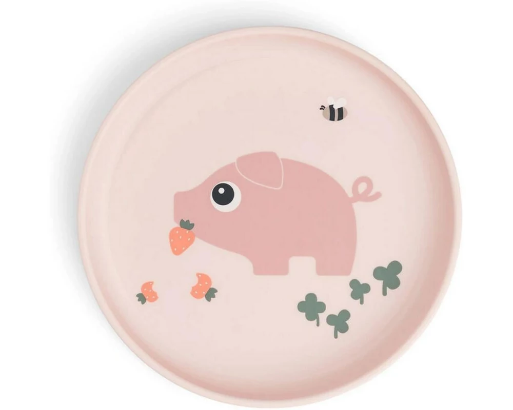 done by deer Kinderteller Foodie Tiny Farm Rosa