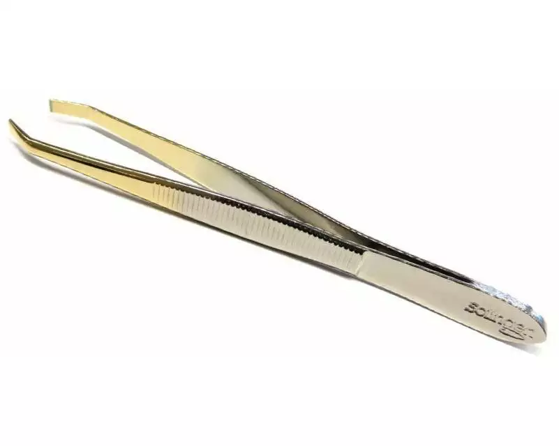 Herba Pinzette gebogen vernickelt, 1 Stück