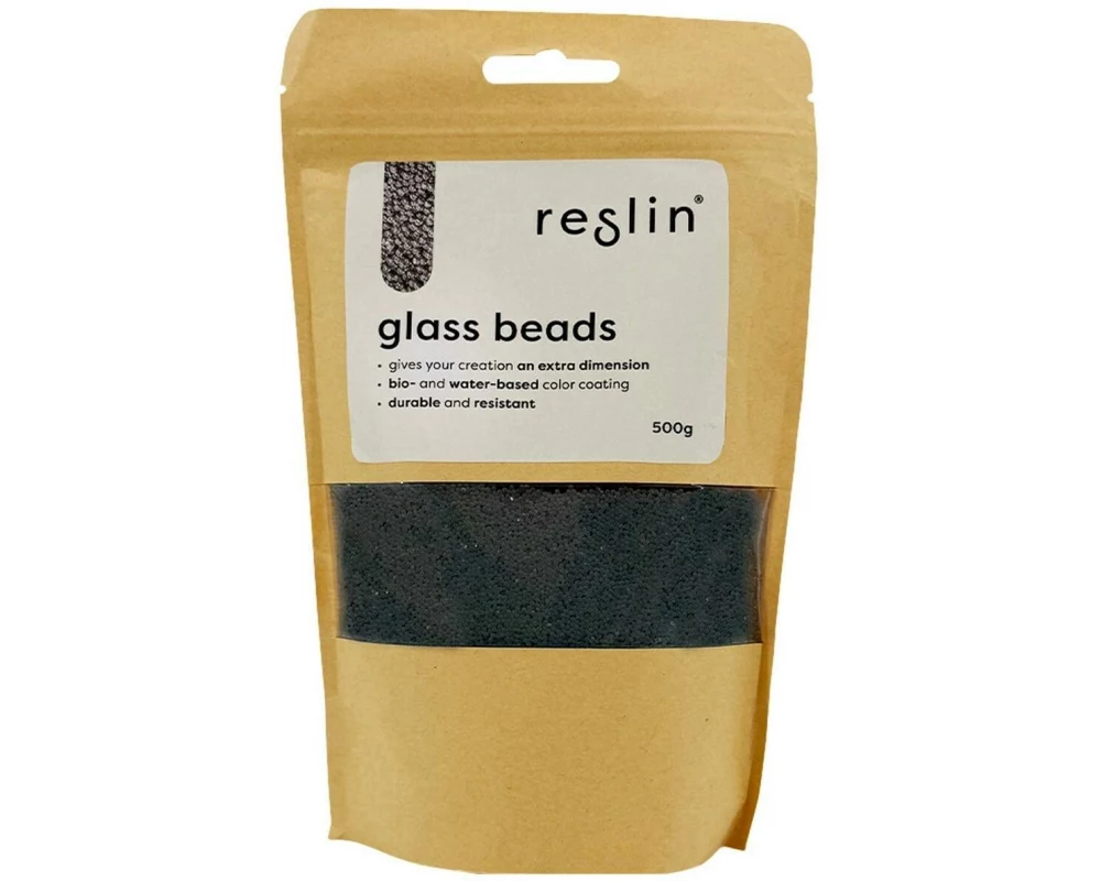 Reslin Glasperlen 500 g Silbergrau