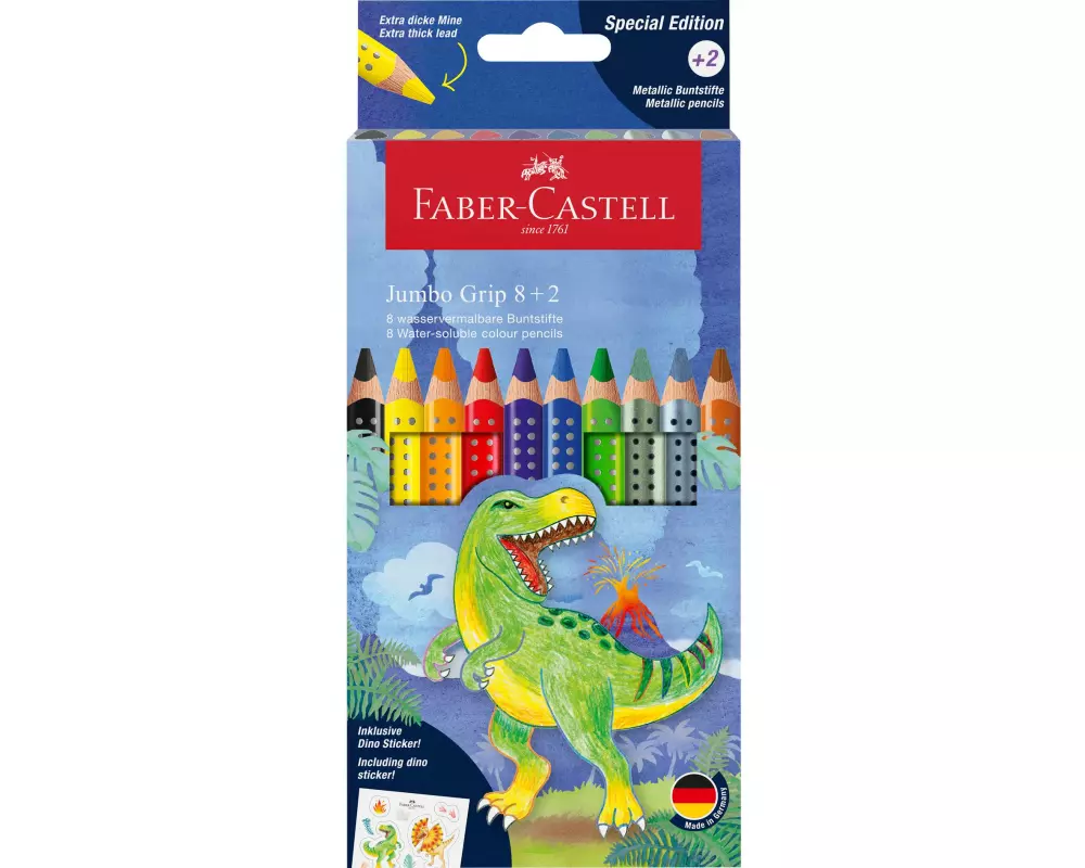 Faber-Castell Farbstifte Jumbo Grip Set Dino 10 Stück