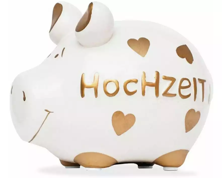 G. Wurm Spardose Hochzeit 12.5 x 9 x 9 cm