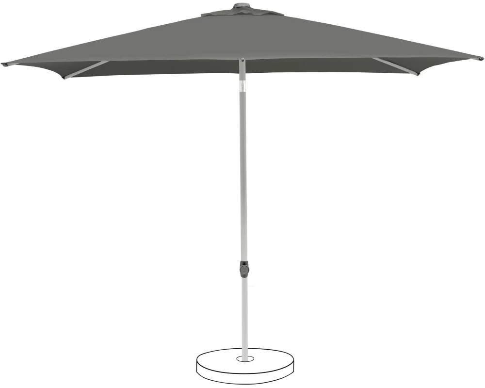 Suncomfort by Glatz Sonnenschirm Pop Up, 250 x 200 cm, Stone Grey