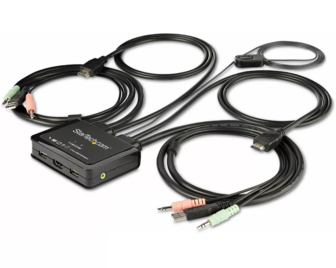 StarTech.com SV211HDUA4K Tastatur/Video/Maus (KVM) Switch Schwarz