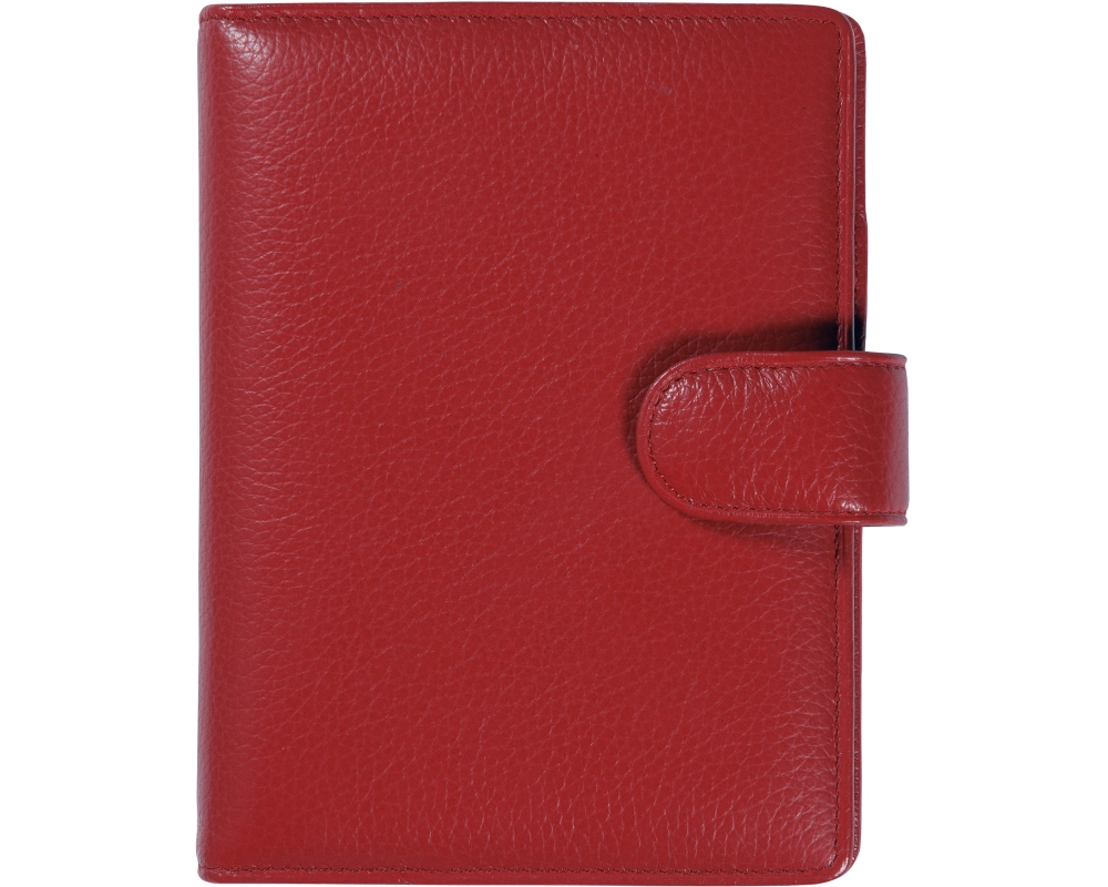 SUCCES Agenda Mini Ringbuch Cadiz 84136545U Leder rot 9.5x12.5cm